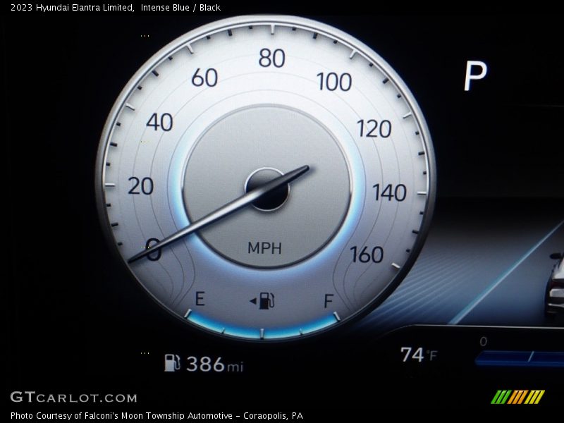 Intense Blue / Black 2023 Hyundai Elantra Limited