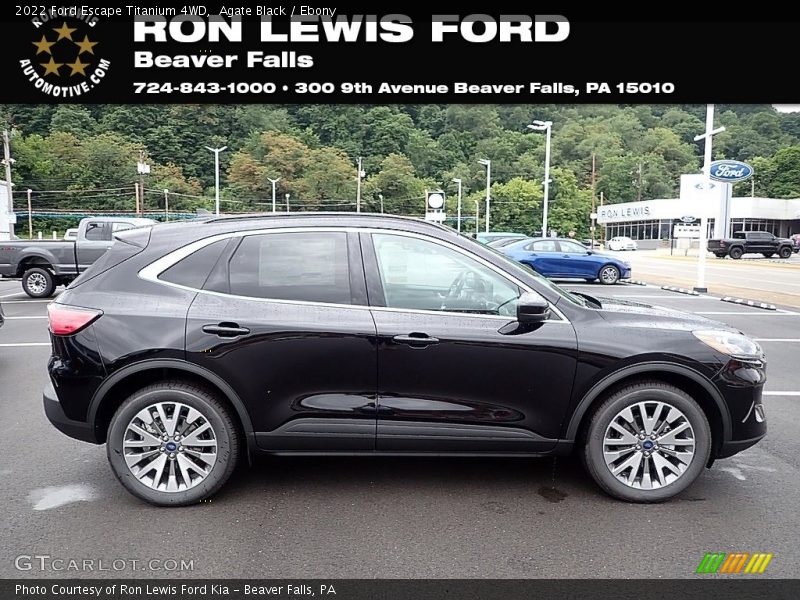 Agate Black / Ebony 2022 Ford Escape Titanium 4WD