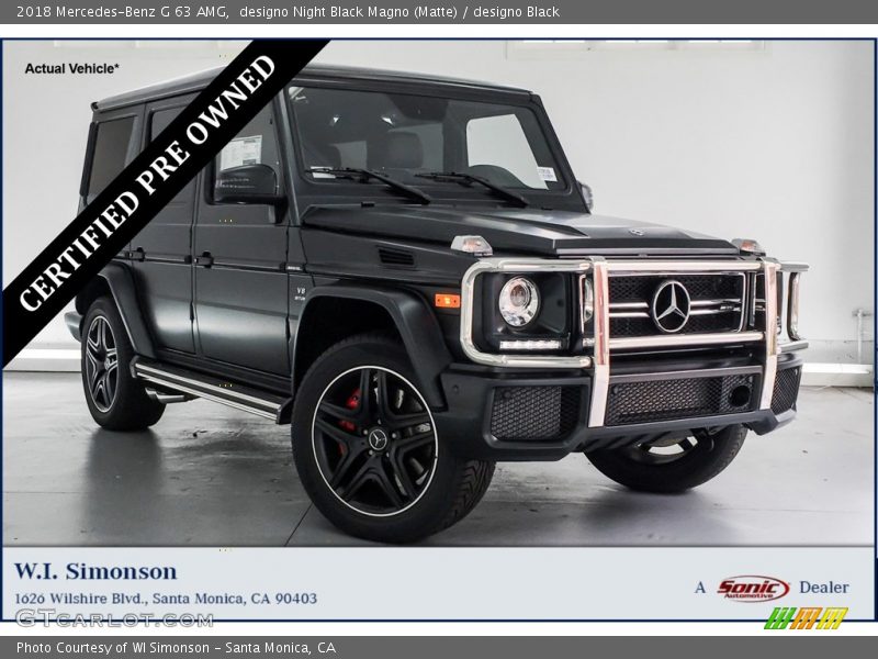 designo Night Black Magno (Matte) / designo Black 2018 Mercedes-Benz G 63 AMG