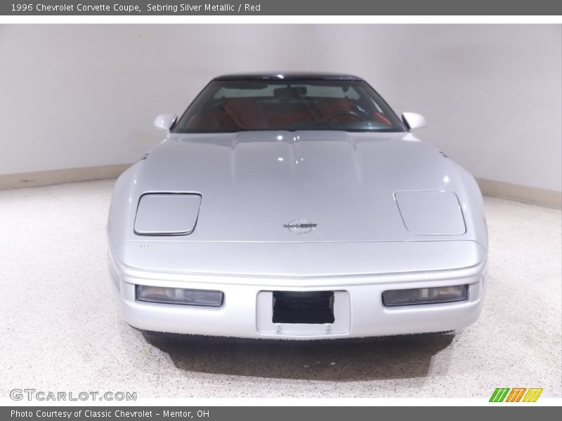 Sebring Silver Metallic / Red 1996 Chevrolet Corvette Coupe