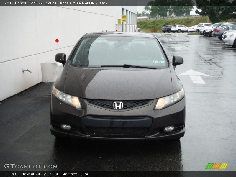 Kona Coffee Metallic / Black 2013 Honda Civic EX-L Coupe