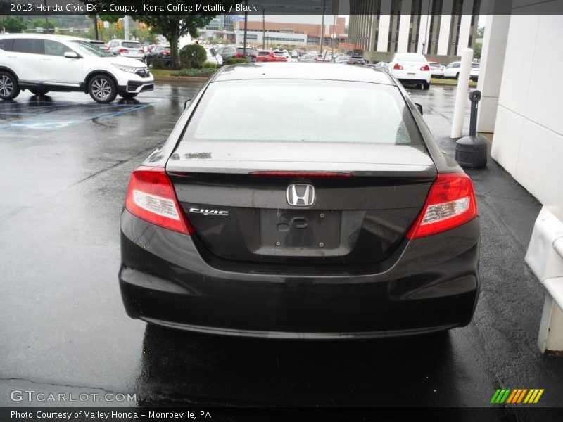 Kona Coffee Metallic / Black 2013 Honda Civic EX-L Coupe