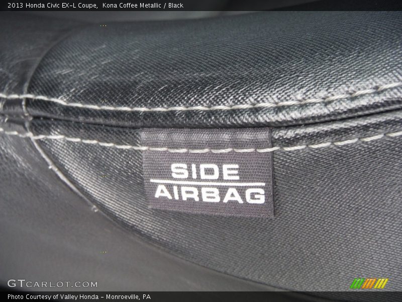 Kona Coffee Metallic / Black 2013 Honda Civic EX-L Coupe