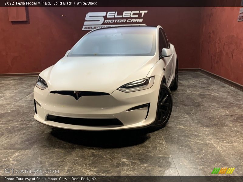 Solid Black / White/Black 2022 Tesla Model X Plaid