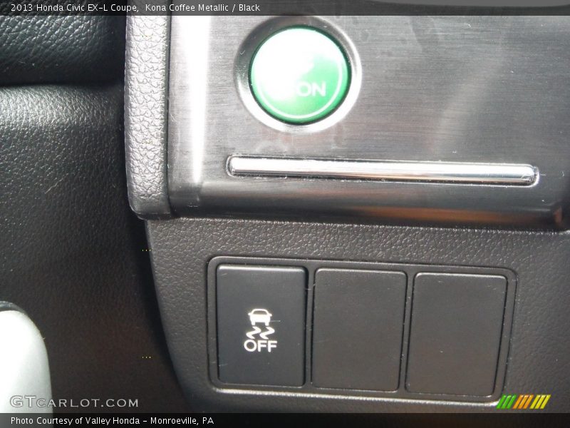 Kona Coffee Metallic / Black 2013 Honda Civic EX-L Coupe