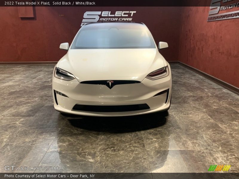 Solid Black / White/Black 2022 Tesla Model X Plaid