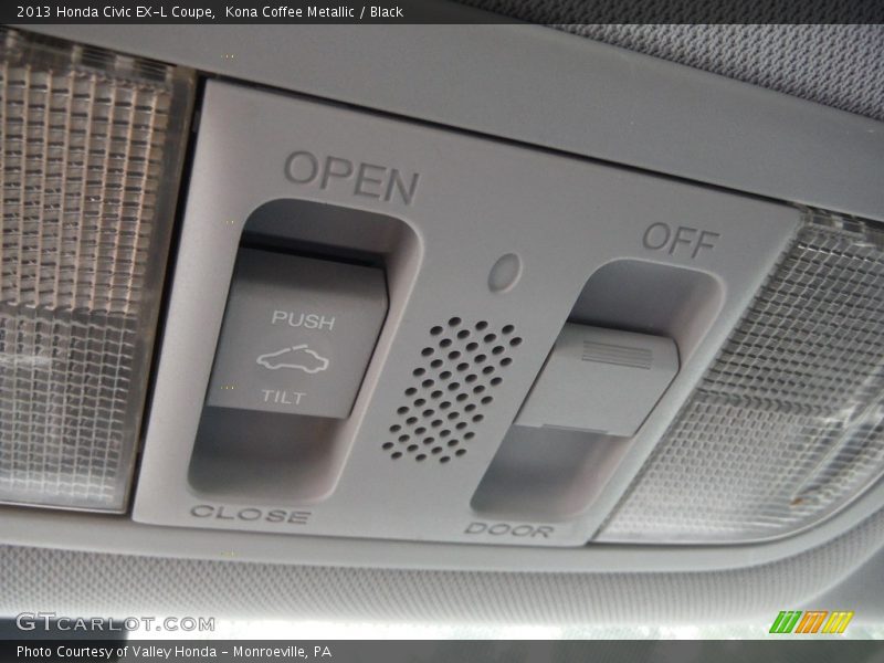 Kona Coffee Metallic / Black 2013 Honda Civic EX-L Coupe