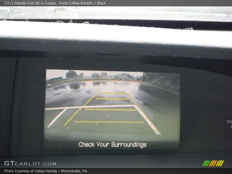 Kona Coffee Metallic / Black 2013 Honda Civic EX-L Coupe