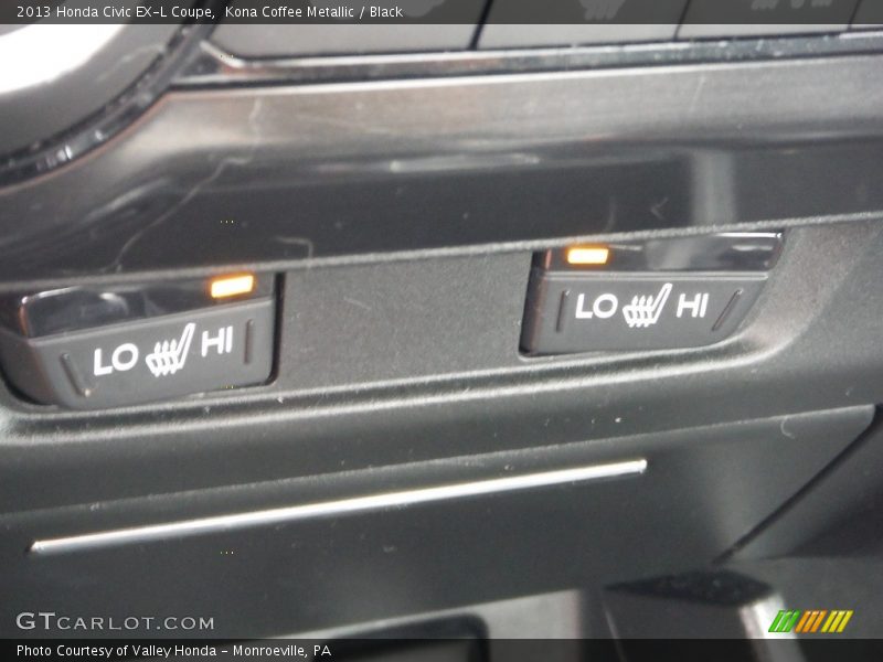 Kona Coffee Metallic / Black 2013 Honda Civic EX-L Coupe