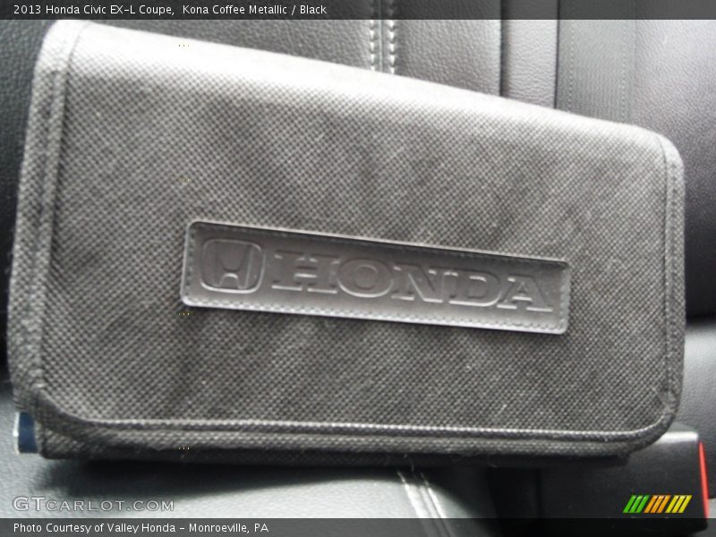 Kona Coffee Metallic / Black 2013 Honda Civic EX-L Coupe
