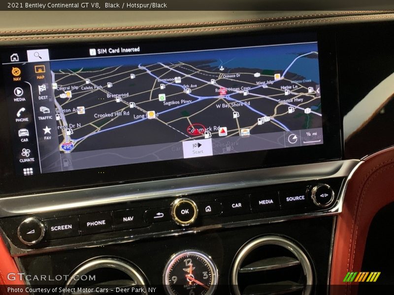 Navigation of 2021 Continental GT V8