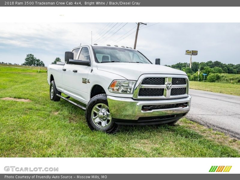 Bright White / Black/Diesel Gray 2018 Ram 3500 Tradesman Crew Cab 4x4