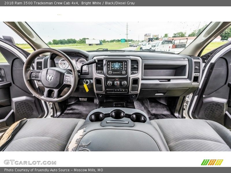 Bright White / Black/Diesel Gray 2018 Ram 3500 Tradesman Crew Cab 4x4