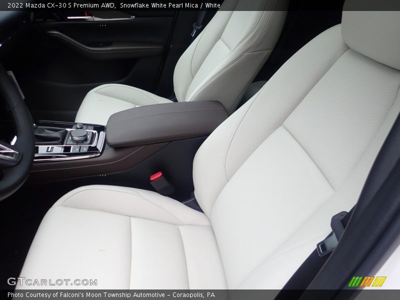 Snowflake White Pearl Mica / White 2022 Mazda CX-30 S Premium AWD