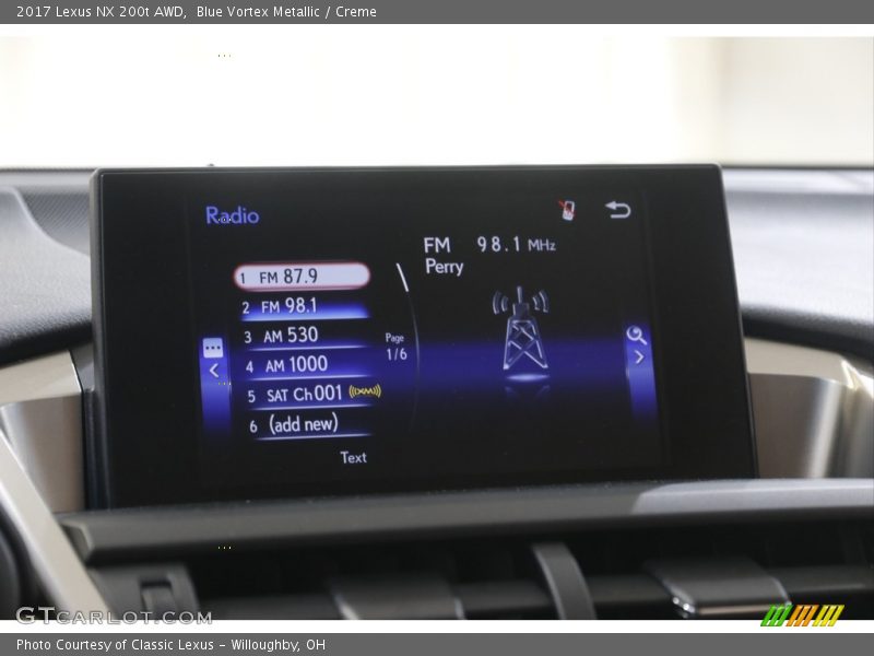 Blue Vortex Metallic / Creme 2017 Lexus NX 200t AWD