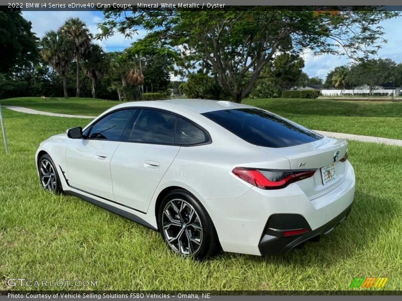 Mineral White Metallic / Oyster 2022 BMW i4 Series eDrive40 Gran Coupe