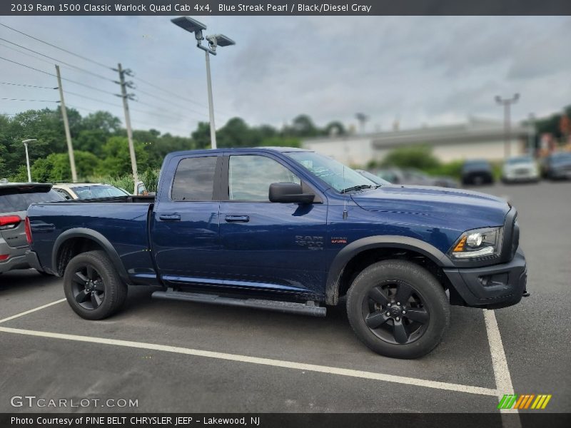 Blue Streak Pearl / Black/Diesel Gray 2019 Ram 1500 Classic Warlock Quad Cab 4x4