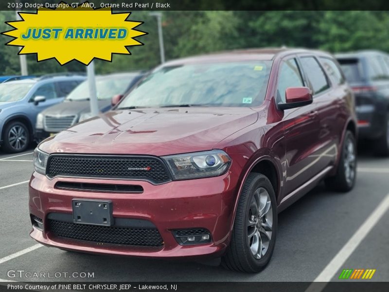 Octane Red Pearl / Black 2019 Dodge Durango GT AWD