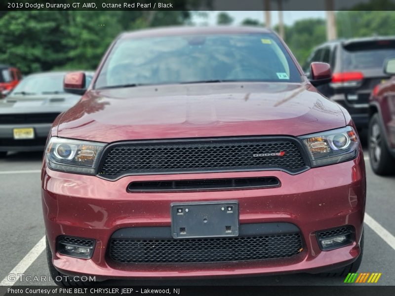 Octane Red Pearl / Black 2019 Dodge Durango GT AWD