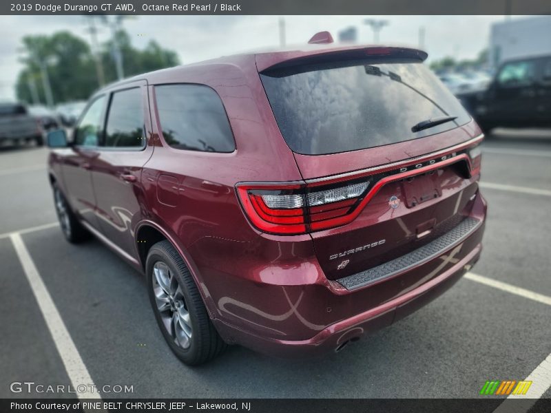 Octane Red Pearl / Black 2019 Dodge Durango GT AWD