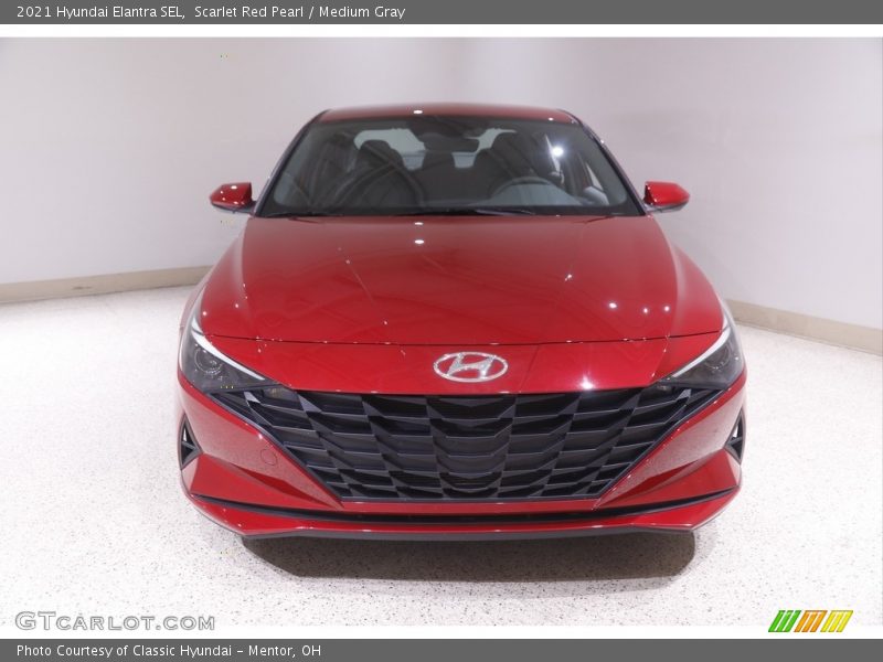 Scarlet Red Pearl / Medium Gray 2021 Hyundai Elantra SEL