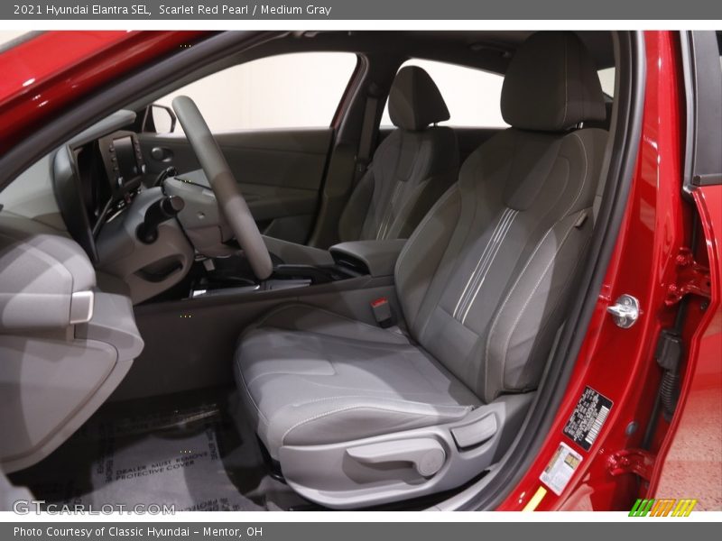 Scarlet Red Pearl / Medium Gray 2021 Hyundai Elantra SEL