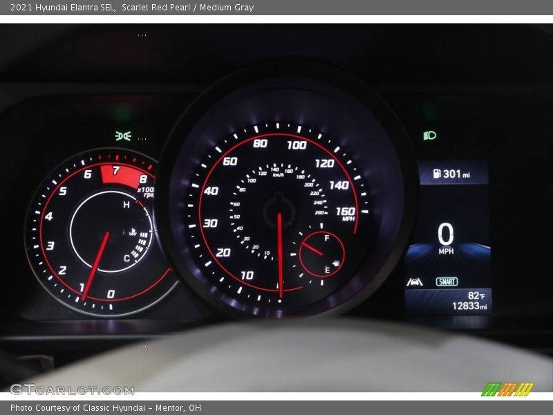 Scarlet Red Pearl / Medium Gray 2021 Hyundai Elantra SEL