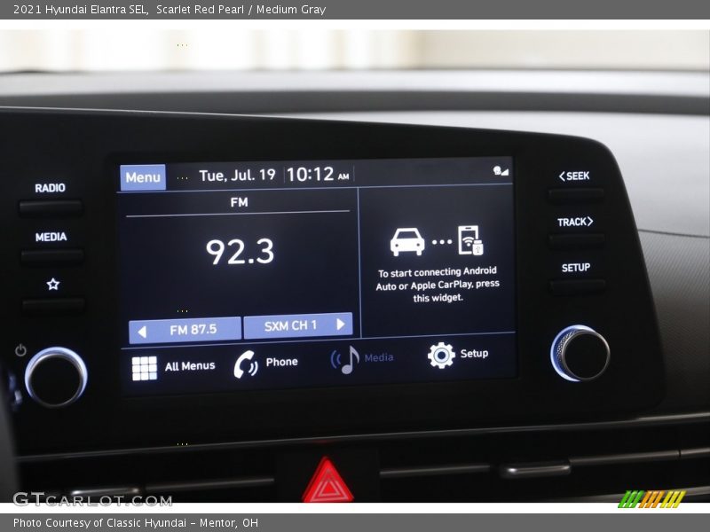 Scarlet Red Pearl / Medium Gray 2021 Hyundai Elantra SEL