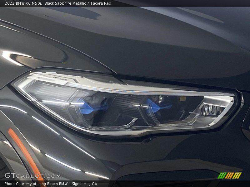 Black Sapphire Metallic / Tacora Red 2022 BMW X6 M50i
