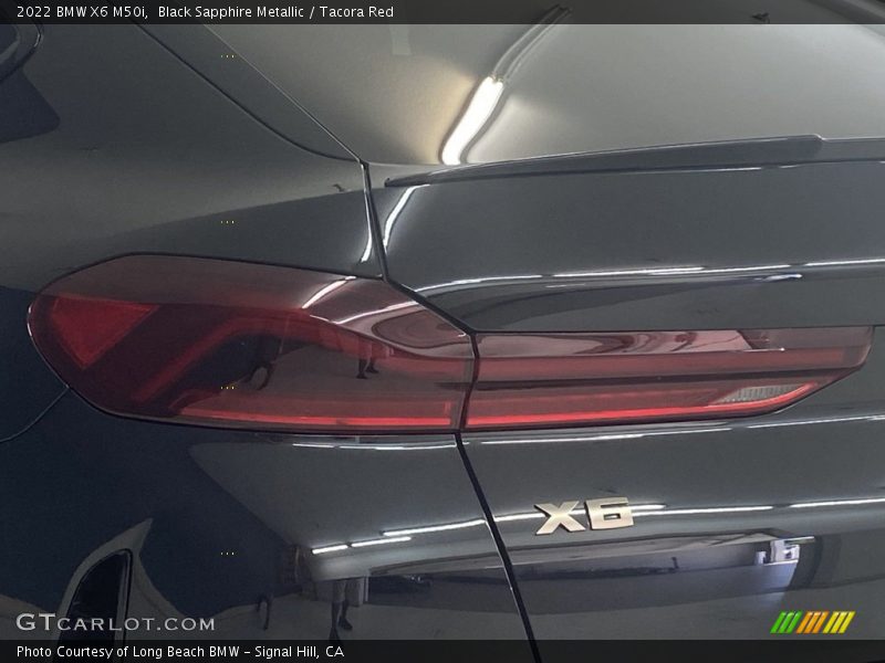 Black Sapphire Metallic / Tacora Red 2022 BMW X6 M50i