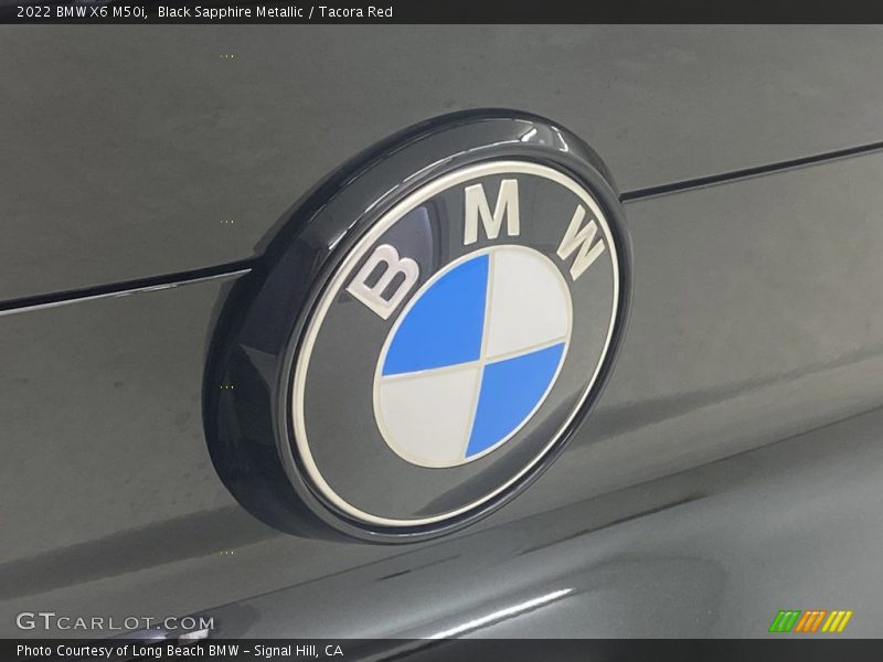 Black Sapphire Metallic / Tacora Red 2022 BMW X6 M50i