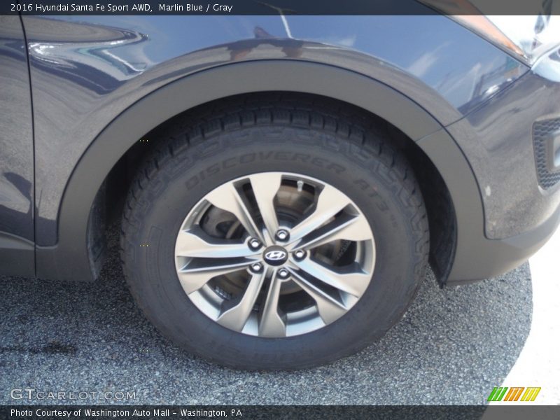 Marlin Blue / Gray 2016 Hyundai Santa Fe Sport AWD