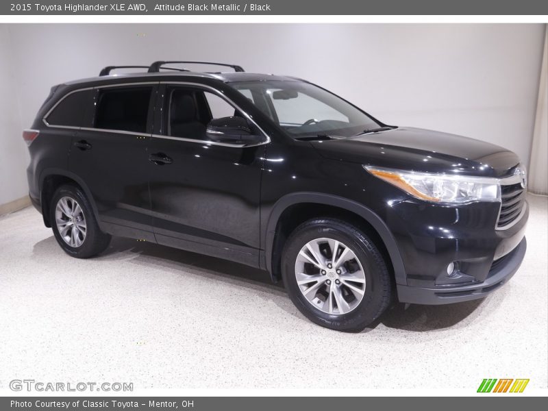 Attitude Black Metallic / Black 2015 Toyota Highlander XLE AWD