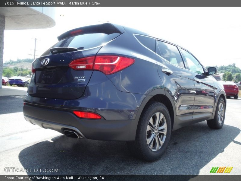 Marlin Blue / Gray 2016 Hyundai Santa Fe Sport AWD