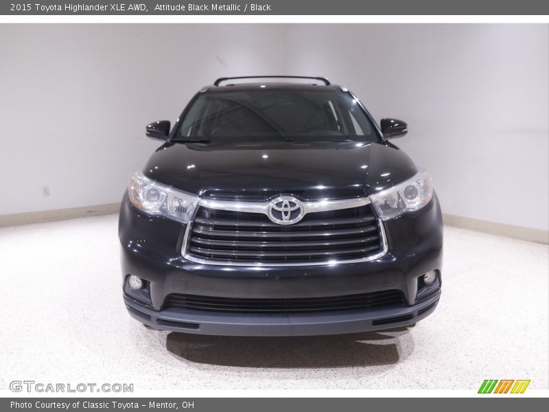 Attitude Black Metallic / Black 2015 Toyota Highlander XLE AWD