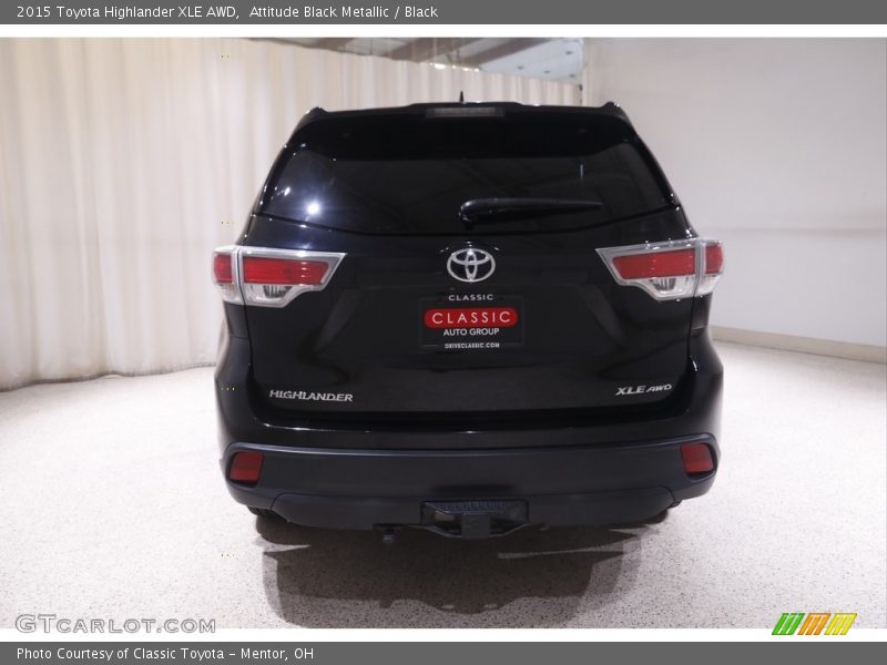 Attitude Black Metallic / Black 2015 Toyota Highlander XLE AWD