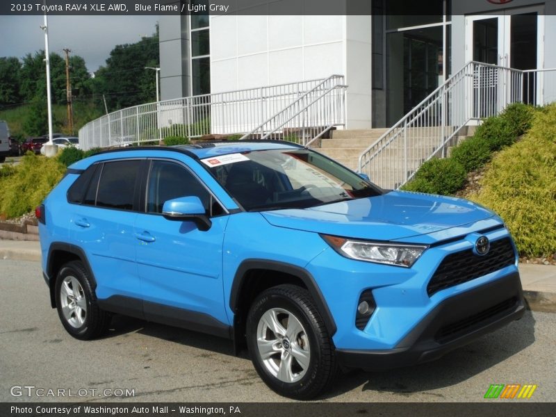 Blue Flame / Light Gray 2019 Toyota RAV4 XLE AWD