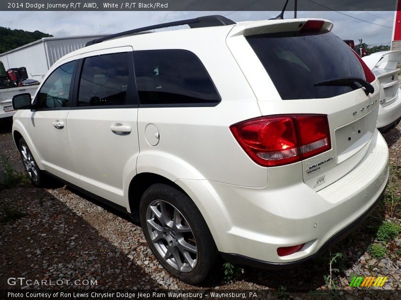 White / R/T Black/Red 2014 Dodge Journey R/T AWD