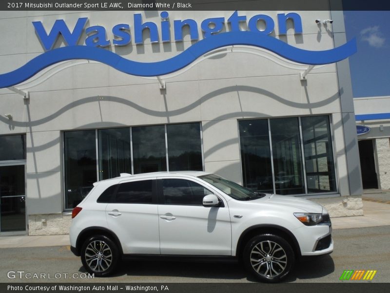 Diamond White / Black 2017 Mitsubishi Outlander Sport LE AWC