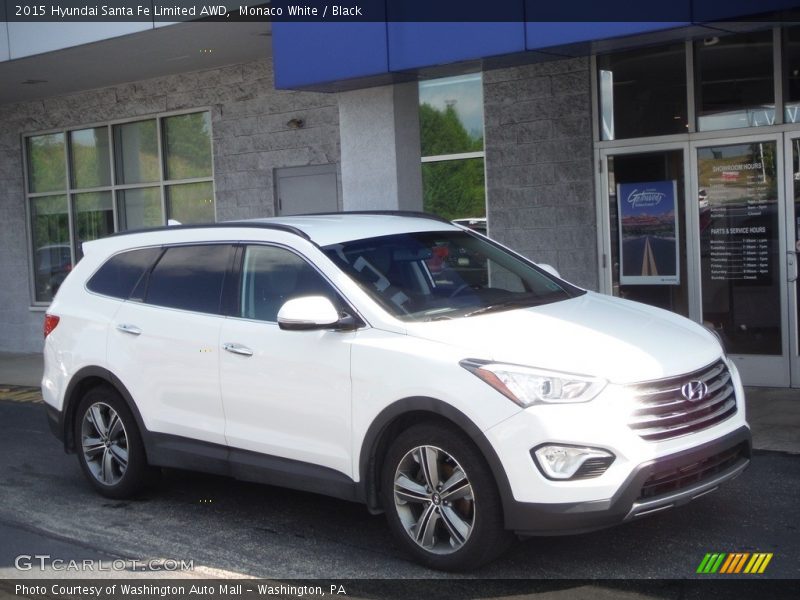 Monaco White / Black 2015 Hyundai Santa Fe Limited AWD