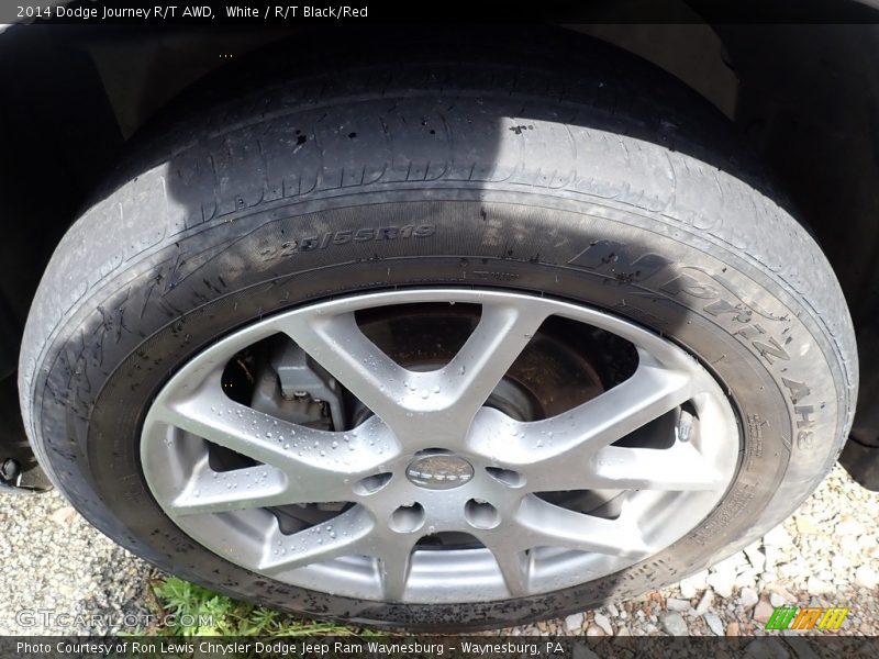 White / R/T Black/Red 2014 Dodge Journey R/T AWD