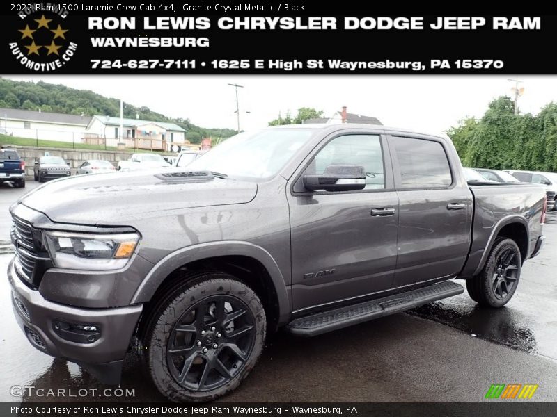 Granite Crystal Metallic / Black 2022 Ram 1500 Laramie Crew Cab 4x4