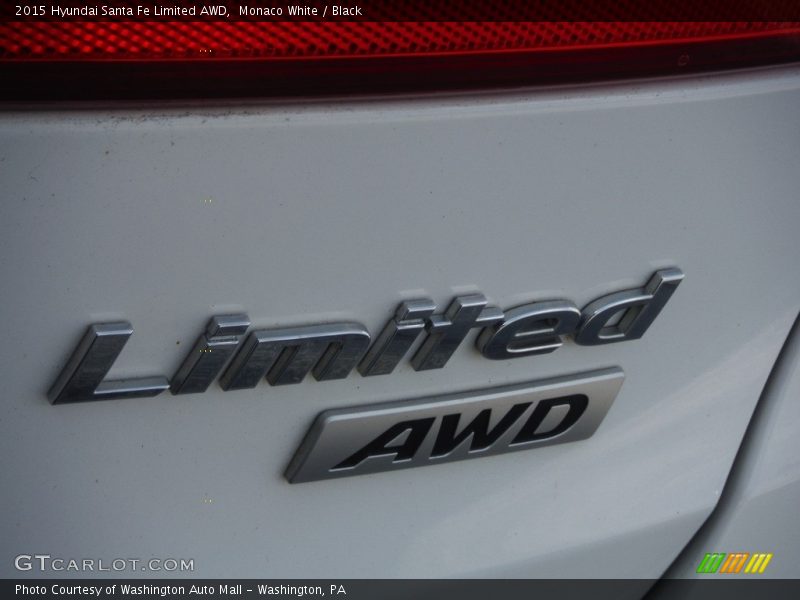 Monaco White / Black 2015 Hyundai Santa Fe Limited AWD