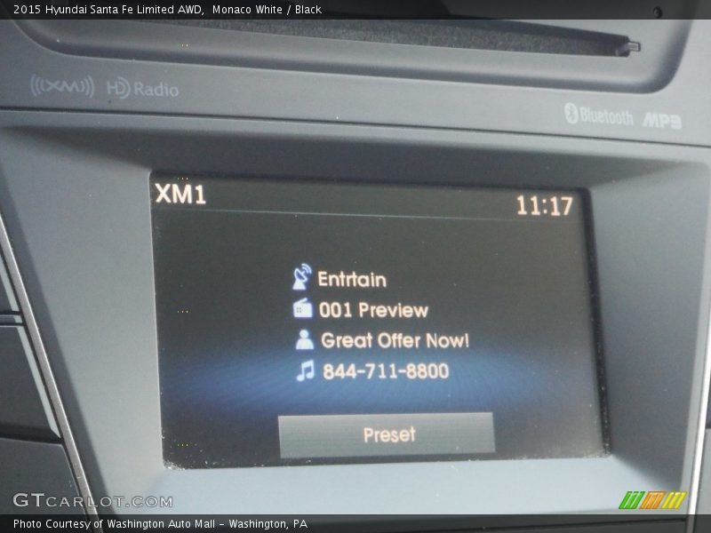 Monaco White / Black 2015 Hyundai Santa Fe Limited AWD