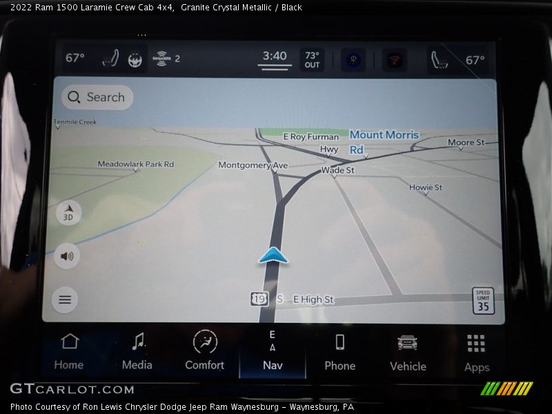 Granite Crystal Metallic / Black 2022 Ram 1500 Laramie Crew Cab 4x4