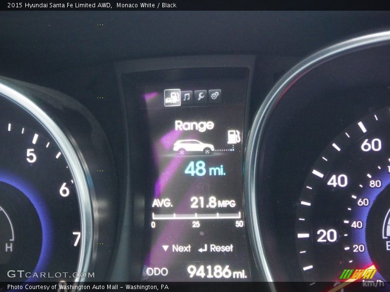 Monaco White / Black 2015 Hyundai Santa Fe Limited AWD