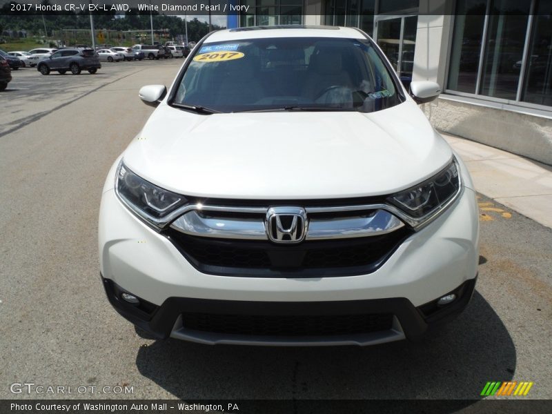 White Diamond Pearl / Ivory 2017 Honda CR-V EX-L AWD