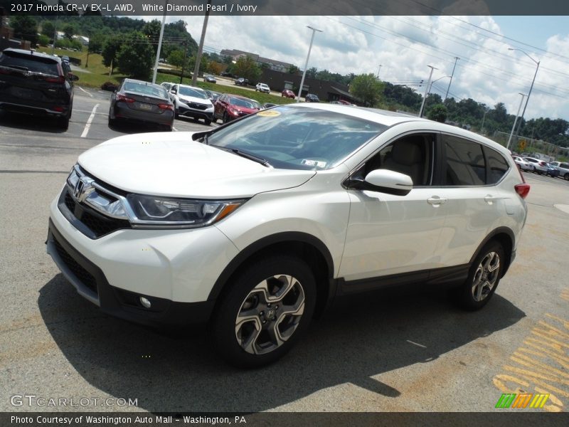White Diamond Pearl / Ivory 2017 Honda CR-V EX-L AWD