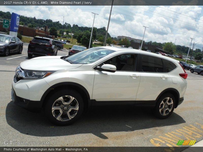 White Diamond Pearl / Ivory 2017 Honda CR-V EX-L AWD