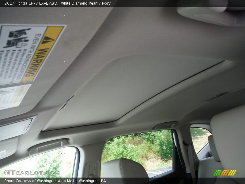 White Diamond Pearl / Ivory 2017 Honda CR-V EX-L AWD